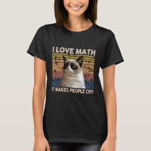 T-shirt J'Aime Les Maths Ça Fait Pleurer Les Gens Amoureux