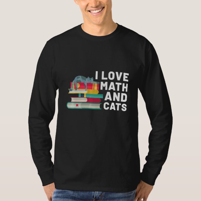 T-shirt J'Aime Les Maths Et Chats Enseignant Chat Et Maths (Devant)