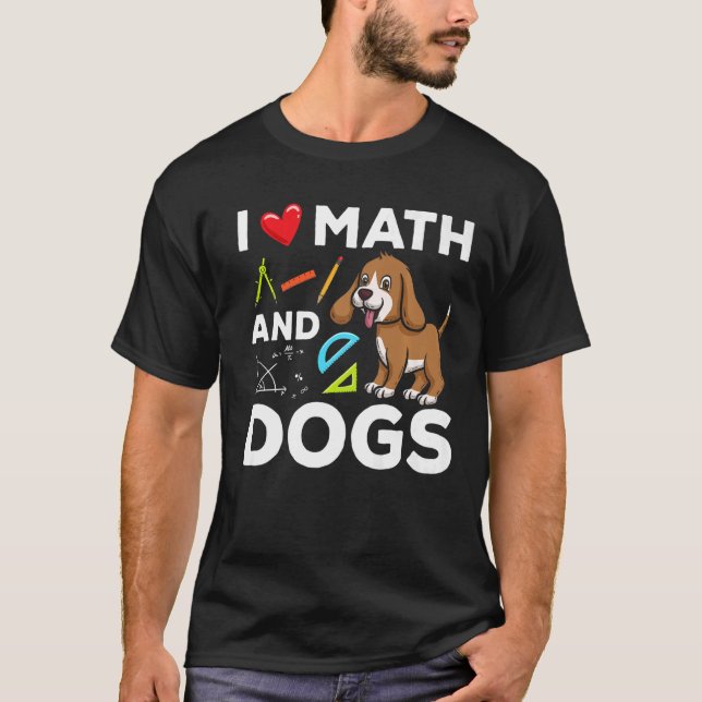 T-shirt J'Aime Les Maths Et Chiens Science Microbiologie C (Devant)