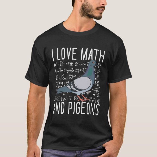 T-shirt J'aime les maths et l'éleveur de pigeons École d'o (Devant)