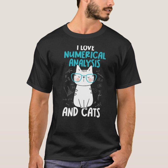 T-shirt J'aime les maths et les chats   Analyse numérique (Devant)