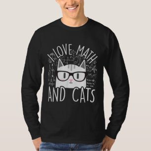 T-shirt J'Aime Les Maths Et Les Chats Cute Kitty Chat