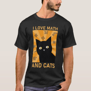 T-shirt J'Aime Les Maths Et Les Chats - Mathématiques Drôl