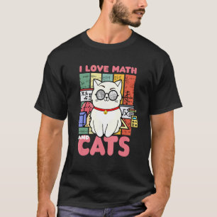 T-shirt J'aime les maths et les chats propriétaire