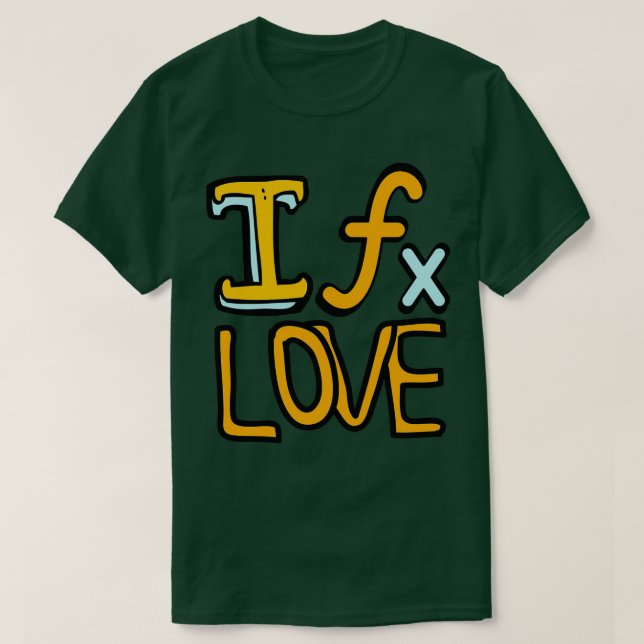 T-shirt j'aime les maths j'aime les maths (Design devant)