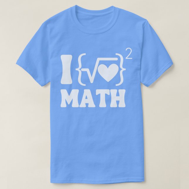 T-shirt J'aime les maths noir (Design devant)