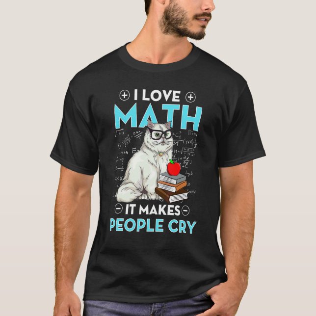 T-shirt J'aime les maths professeur de mathématiques ensei (Devant)