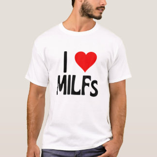 T-shirt J'aime les Milfs | Fête des Mères Drôle Je Coeur M