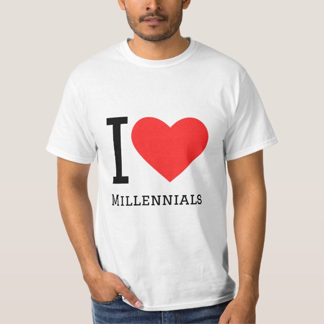 T-shirt J'aime les millennials (Devant)