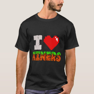 T-shirt J'aime les mineurs drôle coeur vidéo gamer mème pi