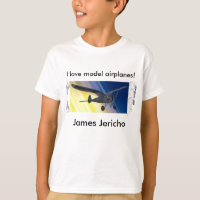 T-Shirt - J'aime les modèles d'avions! avec le nom
