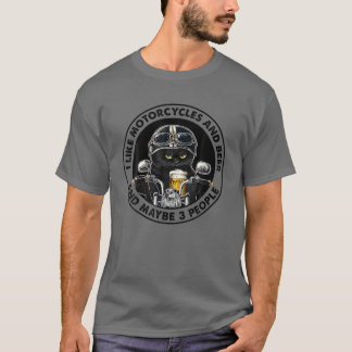 T-shirt J'Aime Les Motos Et La Bière Et Peut-Être 3 Person