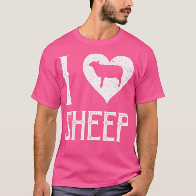 T-shirt J'aime les moutons (Devant)