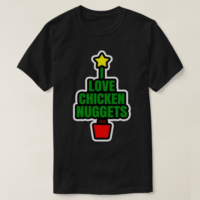 T-shirt J'Aime Les Nuggets De Poulet (Design devant)