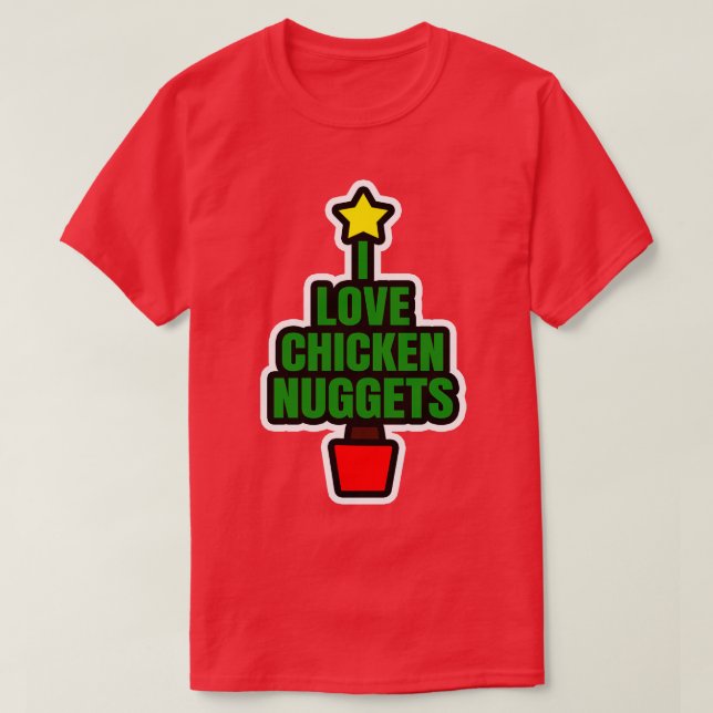 T-shirt J'Aime Les Nuggets De Poulet (Design devant)