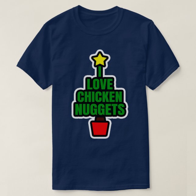 T-shirt J'Aime Les Nuggets De Poulet (Design devant)