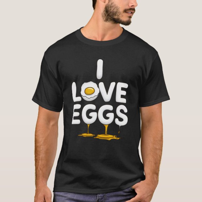 T-shirt J'aime les oeufs (Devant)