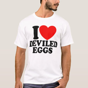 T-shirt J'Aime Les Oeufs Dévilés Drôle Thanksgiving Oeuf D
