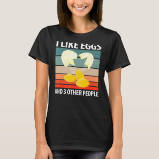 T-shirt J'Aime Les Oeufs Et 3 Autres Personnes