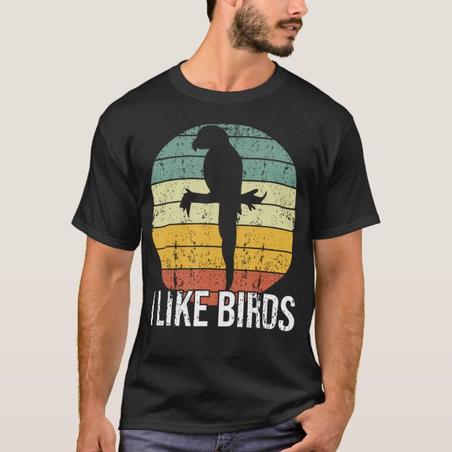 T-shirt J'aime les oiseaux Vintage (Devant)