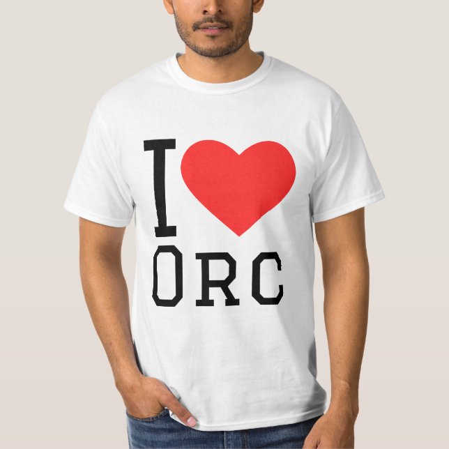 T-shirt J'aime les orcs (Devant)