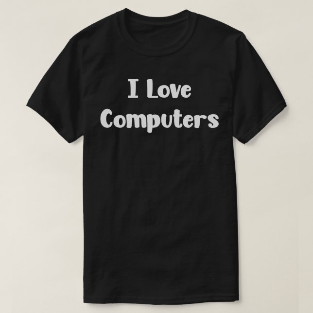 T-shirt J'aime les ordinateurs (Design devant)