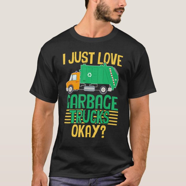 T-shirt J'Aime Les ordures Costume de camion Recyclage Gar (Devant)