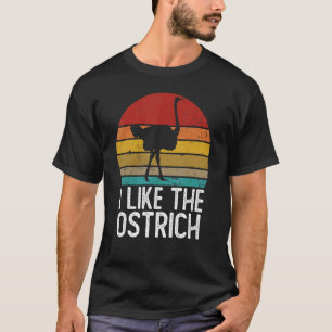 T-shirt J'Aime Les Ostriches Shirt Retro Vintage 80s les a