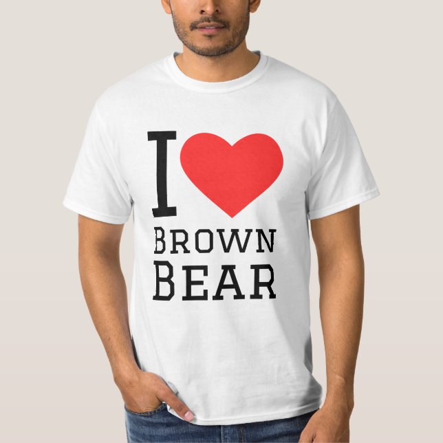 T-shirt J'aime les ours bruns (Devant)
