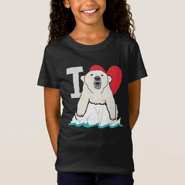 T-Shirt J'Aime Les Ours Polaires (Devant)