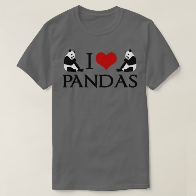 T-shirt J'Aime Les Panda Bears (Design devant)