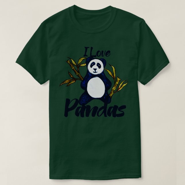 T-shirt J'aime les pandas (Design devant)