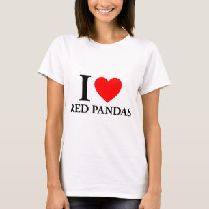 T-shirt J'aime les pandas rouges