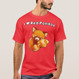 T-shirt J'aime les pandas rouges