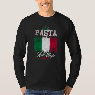T-shirt J'aime les pâtes Italie Culture italienne Drapeau