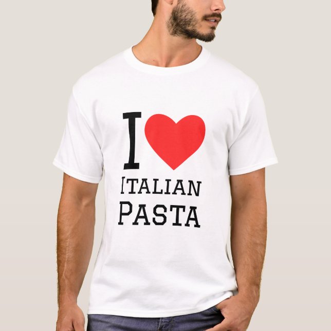 T-shirt J'aime les pâtes italiennes (Devant)