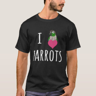 T-shirt J'Aime Les Perroquets Mignonne Green Cheeked Conur