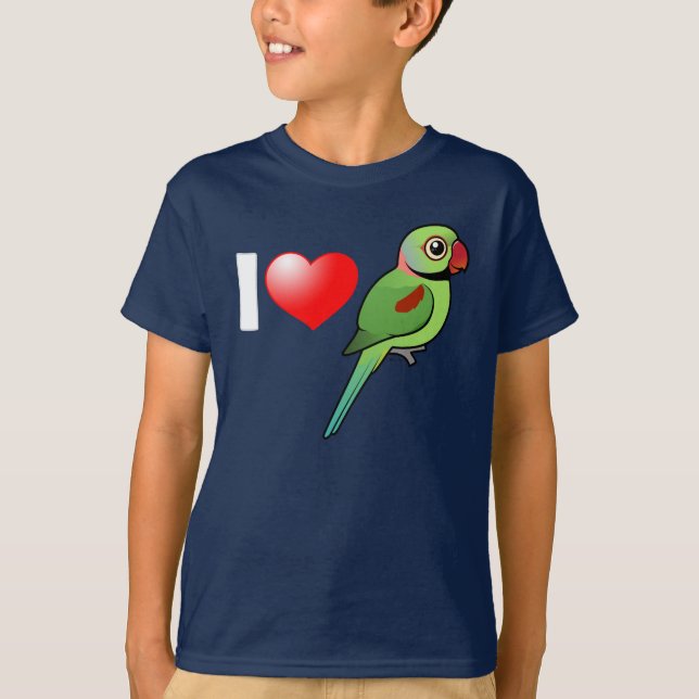 T-shirt J'aime les perruches alexandrines (Devant)