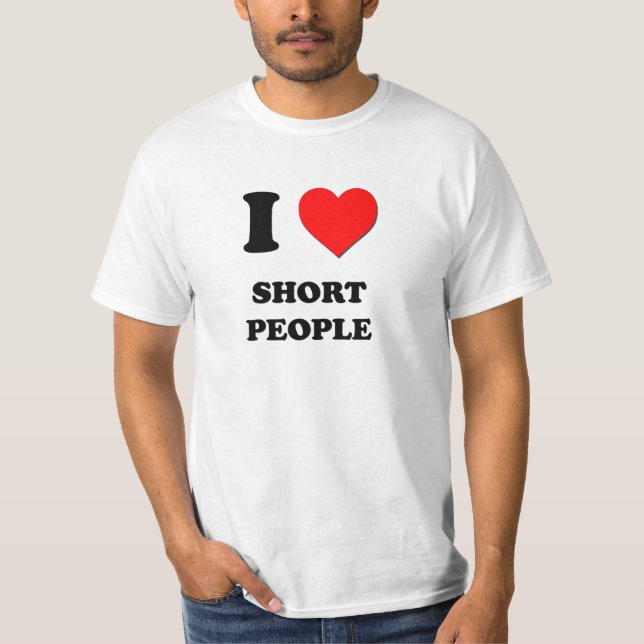 T-shirt J'aime les personnes courtes (Devant)
