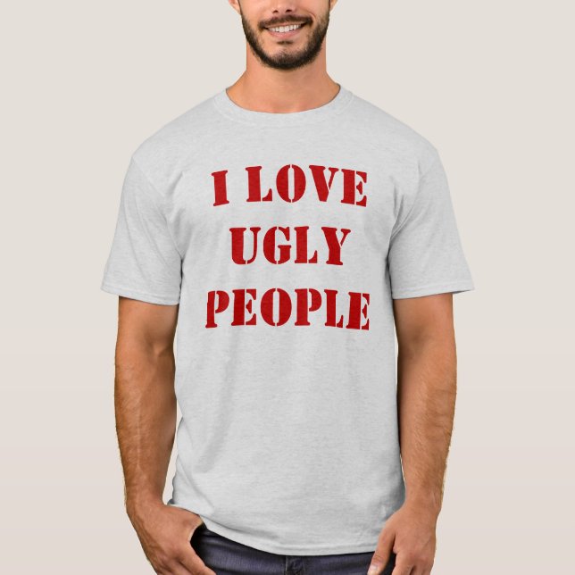 T-shirt J'aime les personnes laides (Devant)