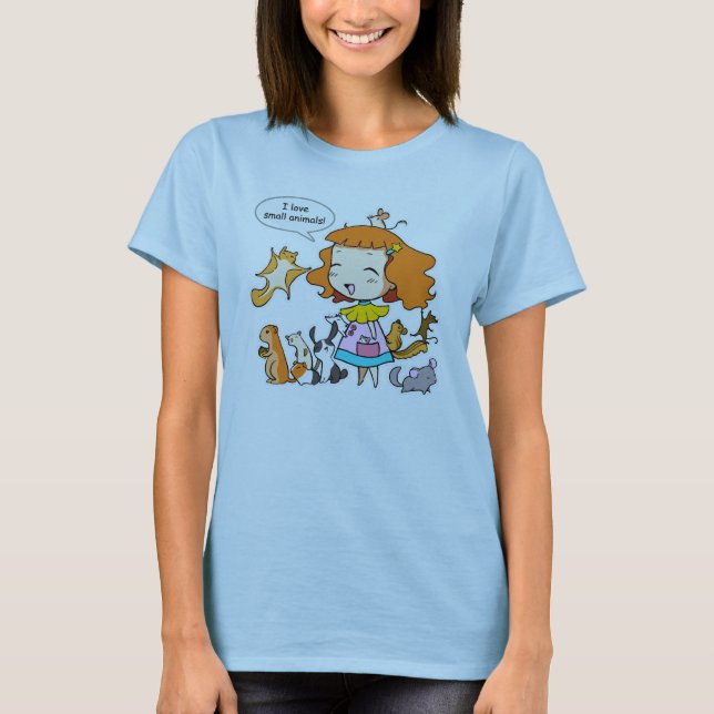 T-shirt J'aime les petits animaux (Devant)