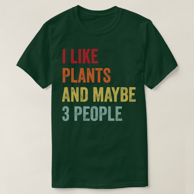 T-shirt J'Aime Les Plantes Peut-Être 3 Personnes (Design devant)