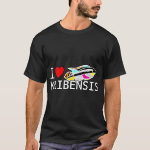 T-shirt J'aime les poissons d'aquarium Cichlidés Kribensis
