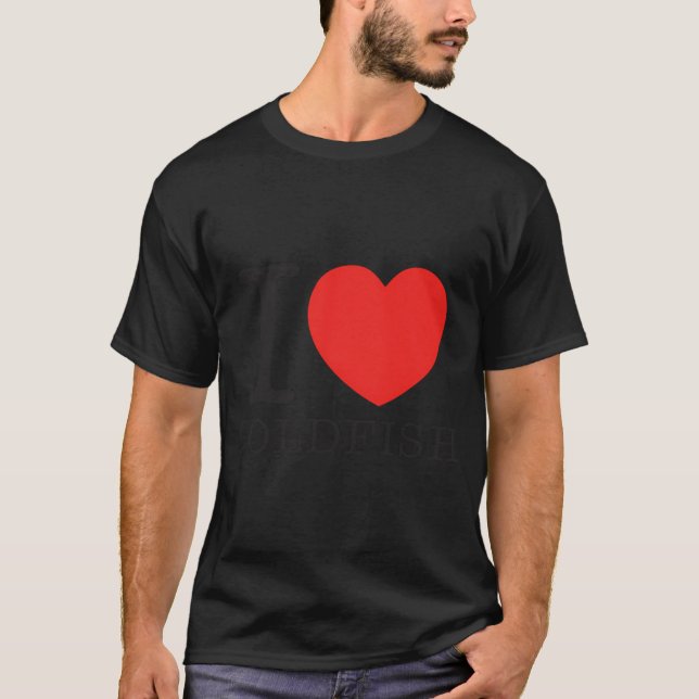T-shirt J'aime les poissons rouges (Devant)