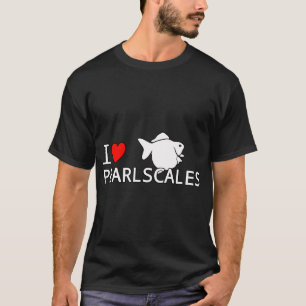 T-shirt J'aime les poissons rouges Pearlscale fancy poisso