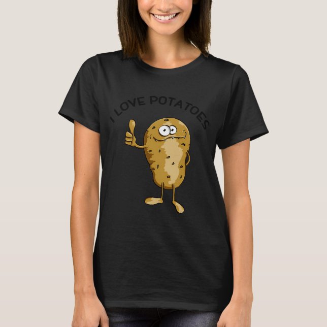 T-shirt J'aime les pommes de terre (Devant)