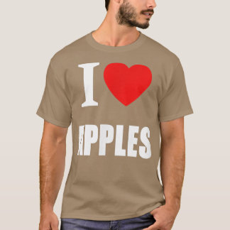 T-shirt J'Aime Les Pommes Pour Hommes Femmes Et Étudiants