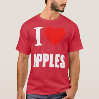 T-shirt J'Aime Les Pommes Pour Hommes Femmes Et Étudiants