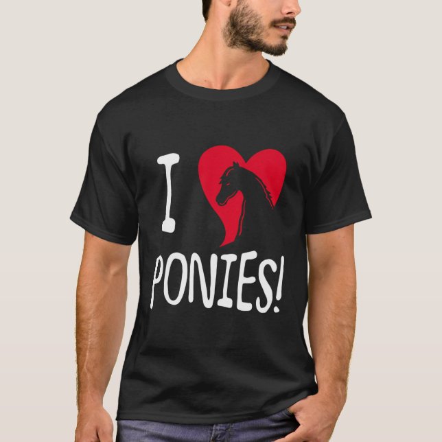T-shirt J'aime les poneys (Devant)