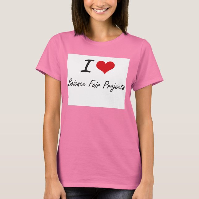 T-shirt J'aime les projets d'expositions scientifiques (Devant)